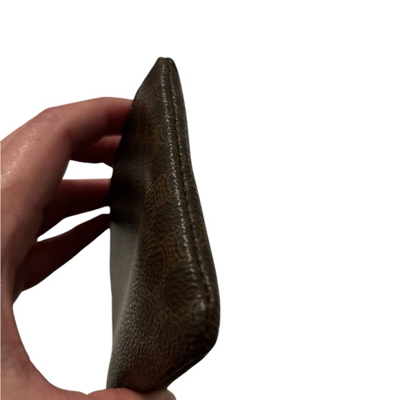 Céline Brown Monogram Macadam Pouch Chain Wristlet Vintage - Picture 6 of 13